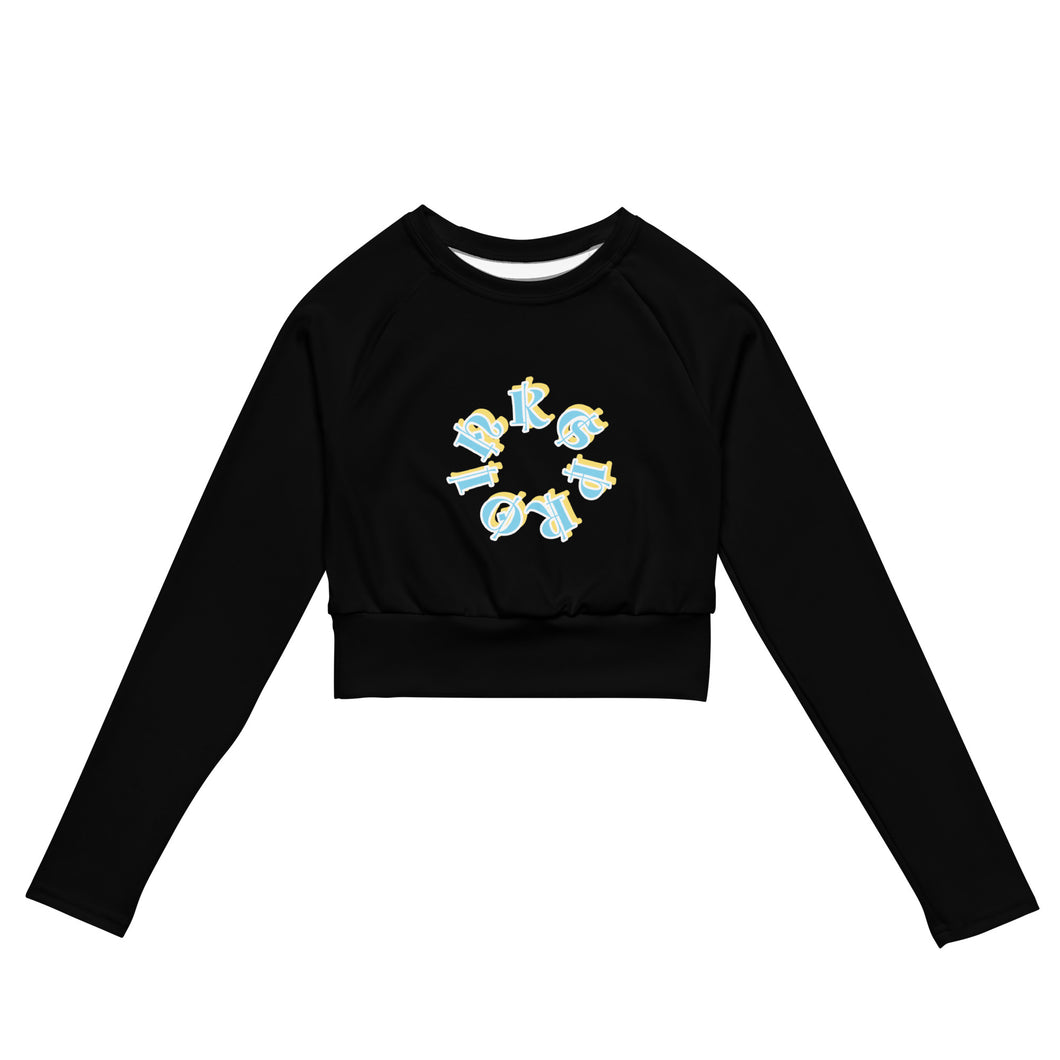 Long-sleeve crop top