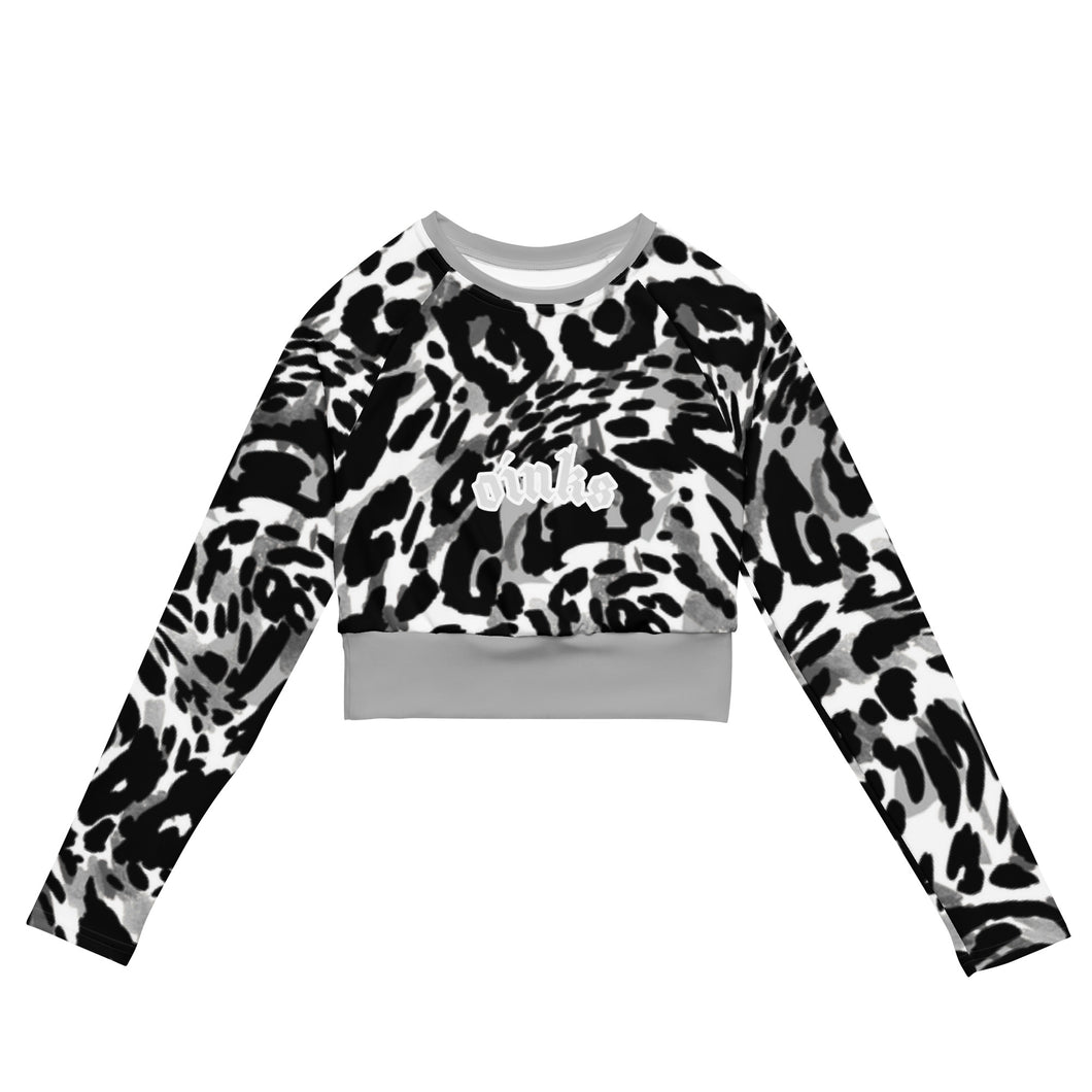 Long-sleeve crop top