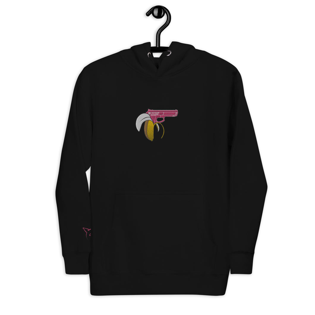 Hoodie Unisex Embroidey ( Banana Gun )