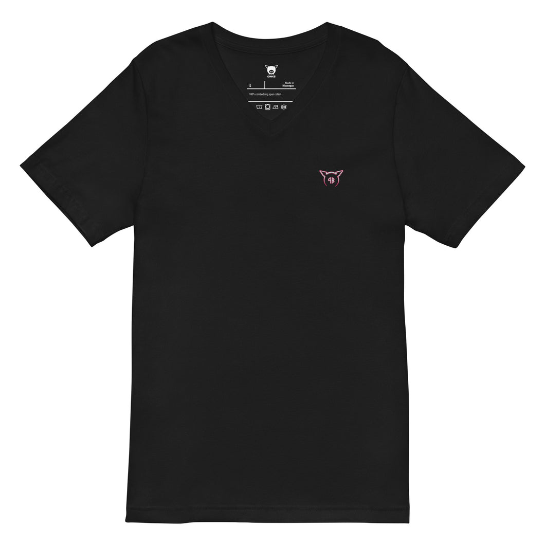 T-shirt V-Neck / Embroidery ( logo oinks )